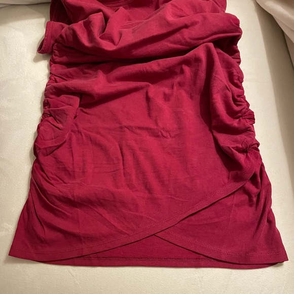 NWT L Space Wildwood Mini Dress Ruching at sides Color Cab Red Size S/P - Picture 10 of 14